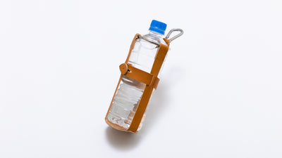 PET bottle holder with leather belt