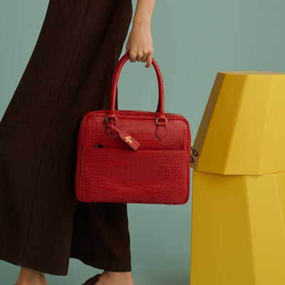 ＜legu＞Chroma A4兩用托特包/紅色