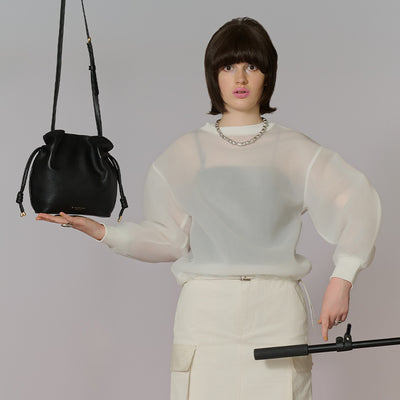 <KIYOKAWA> ZITA Shoulder pochette / Black