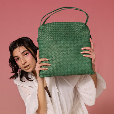 <Arukan F> kasane Semi Shoulder Bag / Green