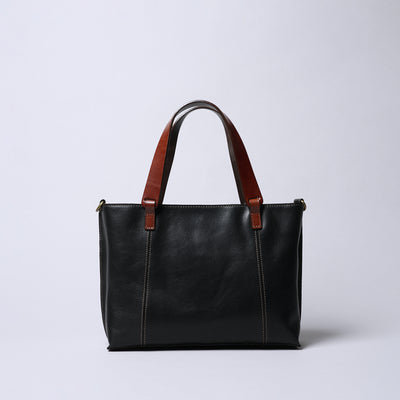<Laisser Faire> Search Vegetable Tanned Combination 2 Way Hand Bag / Black