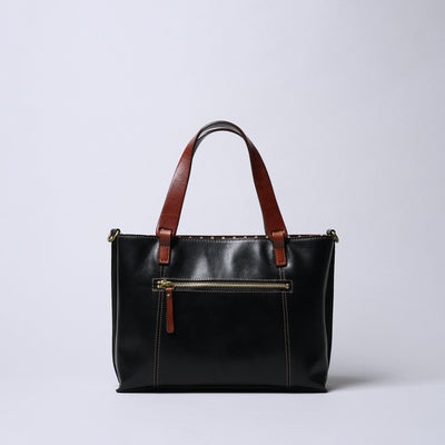 <Laisser Faire> Search Vegetable Tanned Combination 2 Way Hand Bag / Black