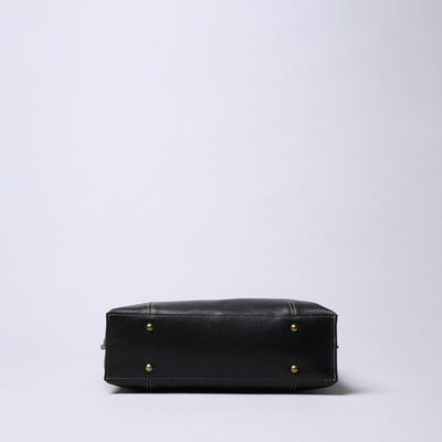 <Laisser Faire> Search Vegetable Tanned Combination 2 Way Hand Bag / Black