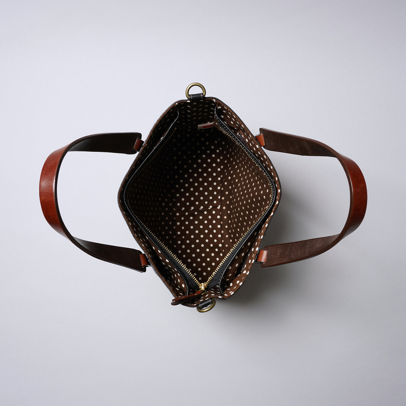 ＜レッセフェール＞サーチ ヌメ革コンビ 2way ハンドバッグ/キャメル