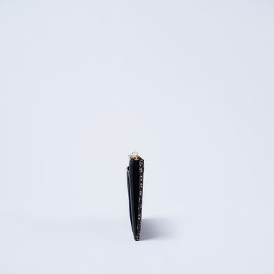 ＜kissora＞古都印傳 卡夾/瓢簞黑