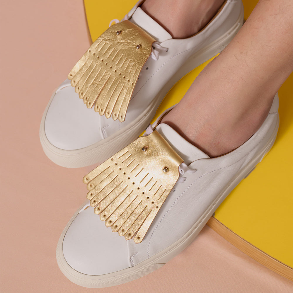 <numeri> Shoe Quilt (Metallic Leather) / Gold