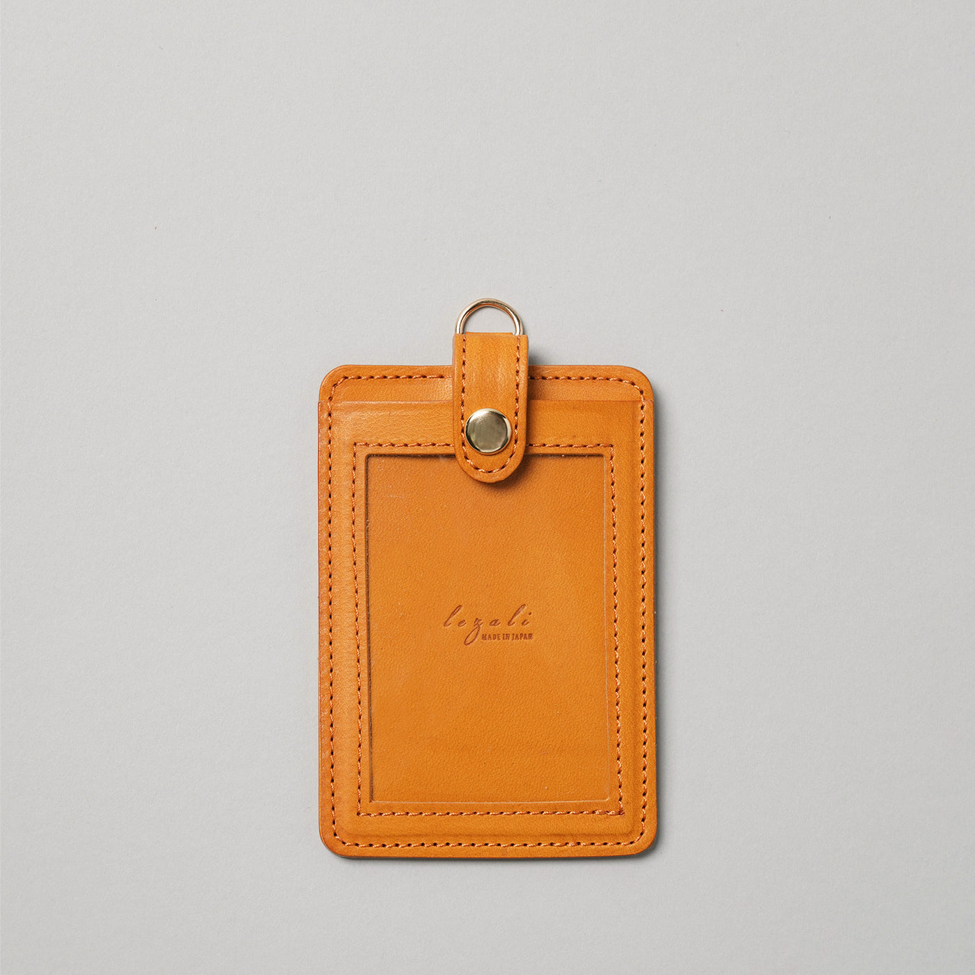 <lezali> Italian Leather ID Case (Vertical) / Camel Yellow