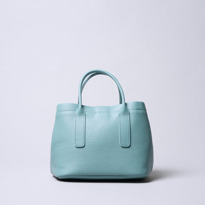 <itten-itten> Leather Mini Tote (w/ D) / Blue