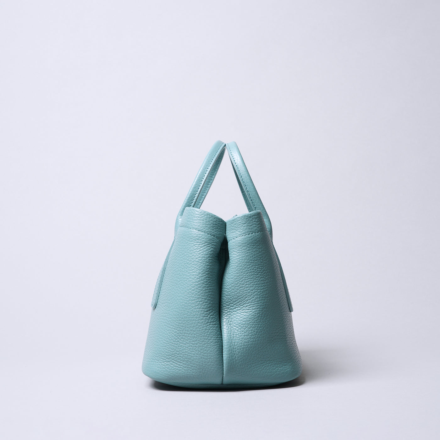 <itten-itten> Leather Mini Tote (w/ D) / Blue