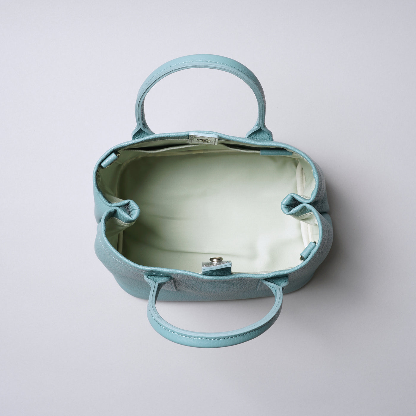 <itten-itten> Leather Mini Tote (w/ D) / Blue