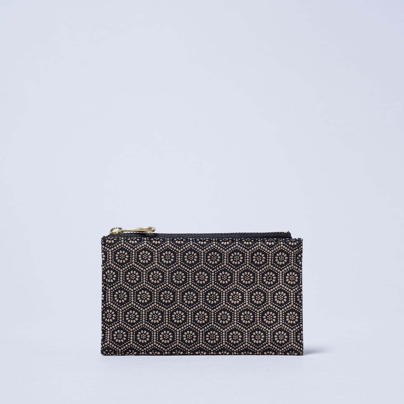 ＜kissora＞古都印傳 卡夾/瓢簞黑