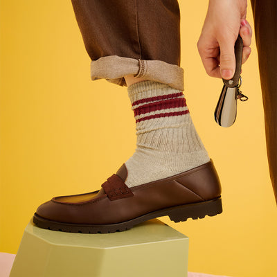 鑰匙圈附鞋拔/黑色