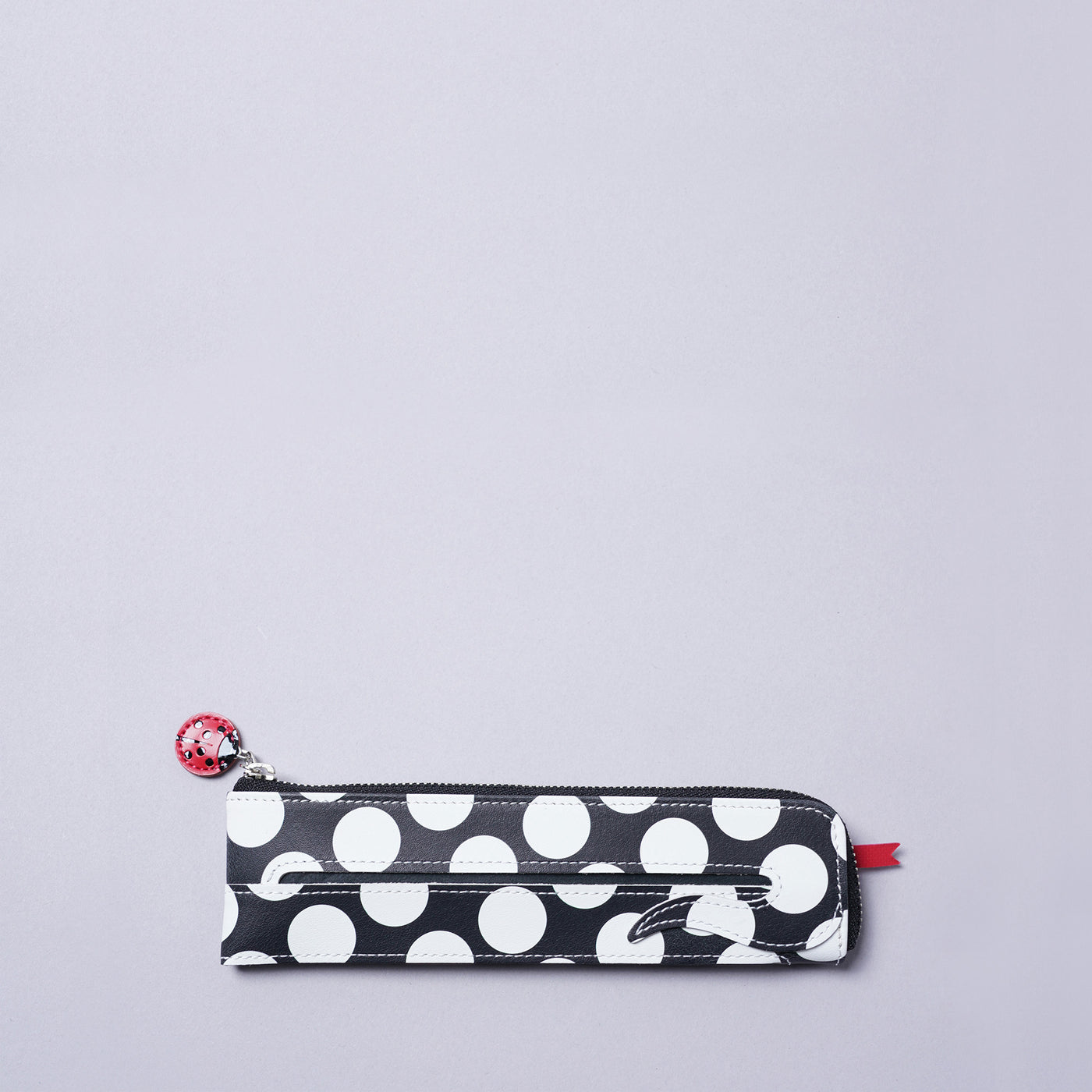 <Nomura Seisakusho> Snake Pen Case with Ladybug (2025 Limited Year of the Snake) / Black x White