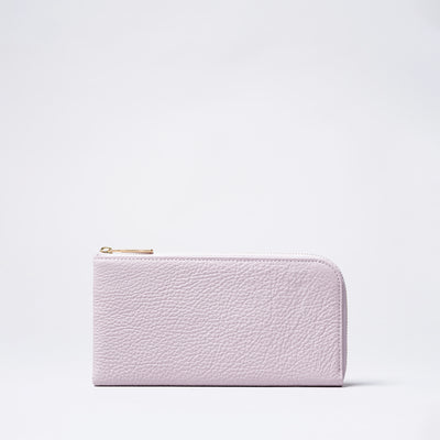 <bell la bell>  Italian Leather L Zipper Long Wallet / Off White