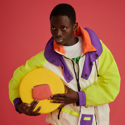 ＜ベルラベル＞イタリアンレザー押し口L　がま口財布/コーラルオレンジ