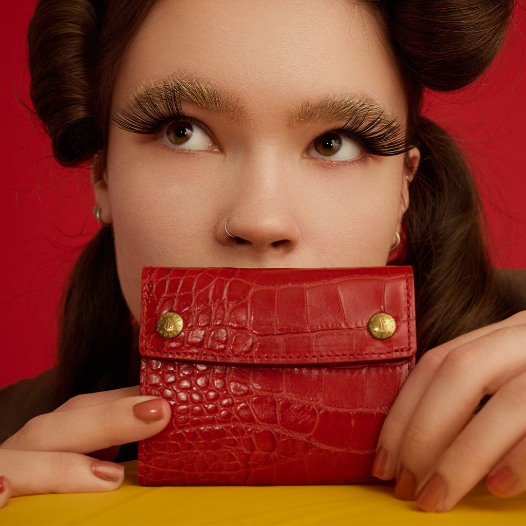 ＜Kiichi＞ Alike系列 錢包（三折式）/紅色