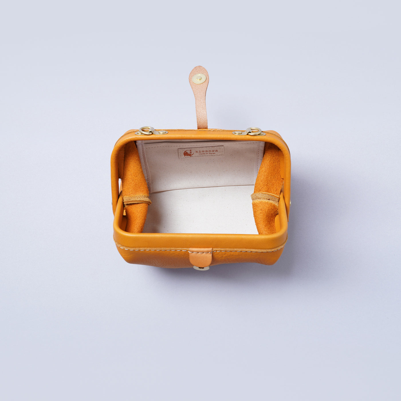 ＜kissora＞Epica 口金斜背包/黃色