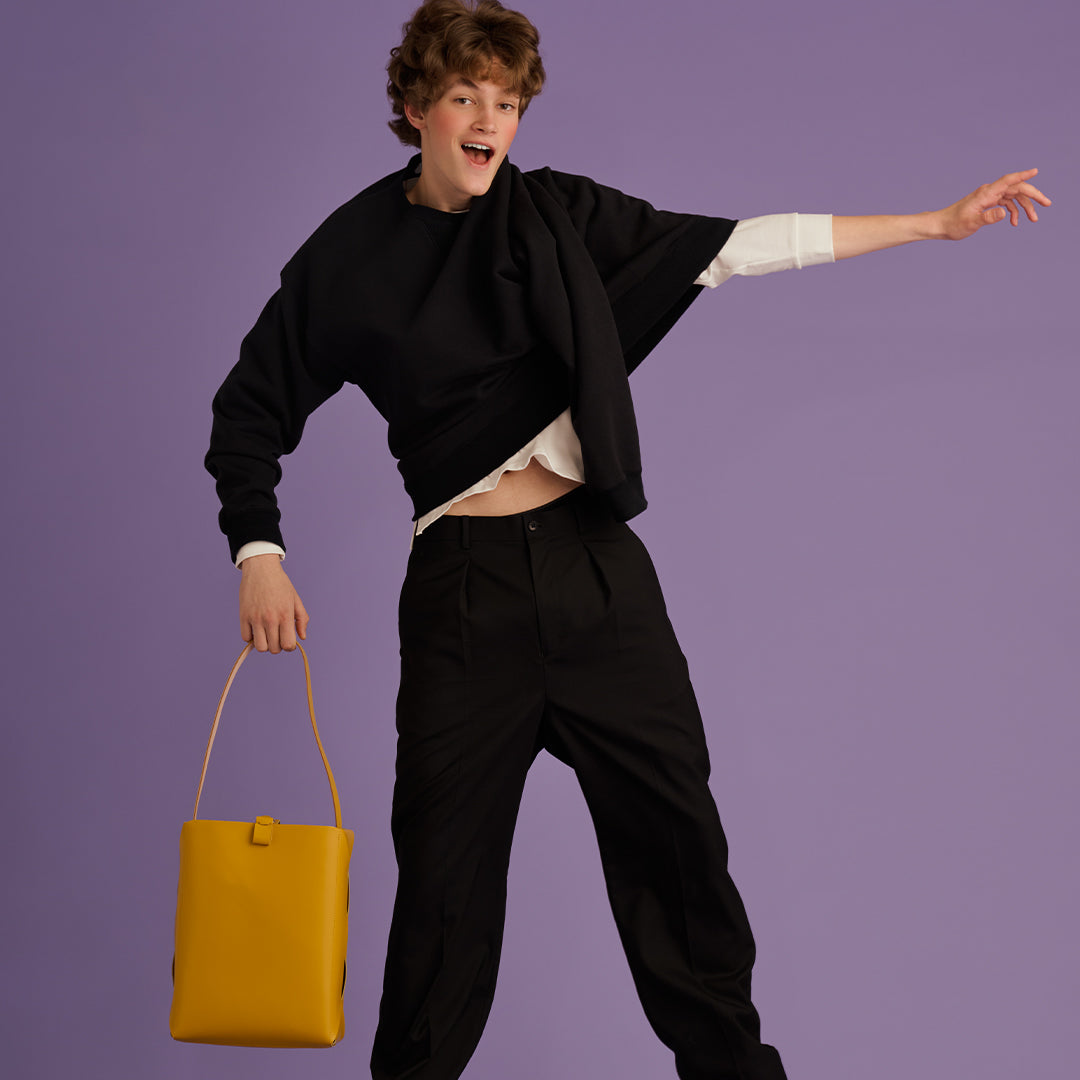 ＜ファブリック＞BOCHS / A4 MULTI TOTE/マスタード