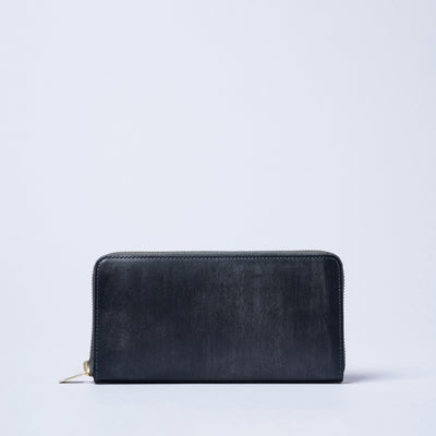＜クラフスト＞ブライドルレザー ラウンドファスナー長財布/Black (ブラック)