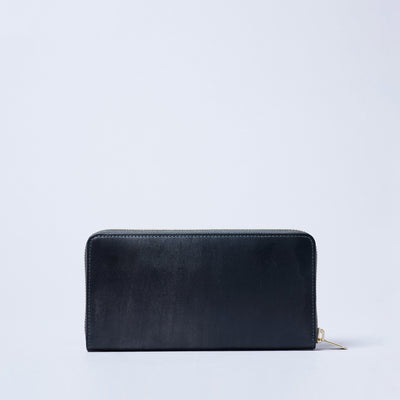 ＜クラフスト＞ブライドルレザー ラウンドファスナー長財布/Black (ブラック)