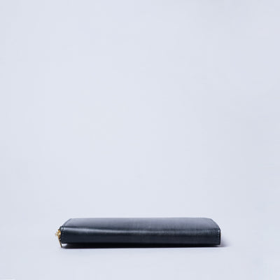 ＜クラフスト＞ブライドルレザー ラウンドファスナー長財布/Black (ブラック)