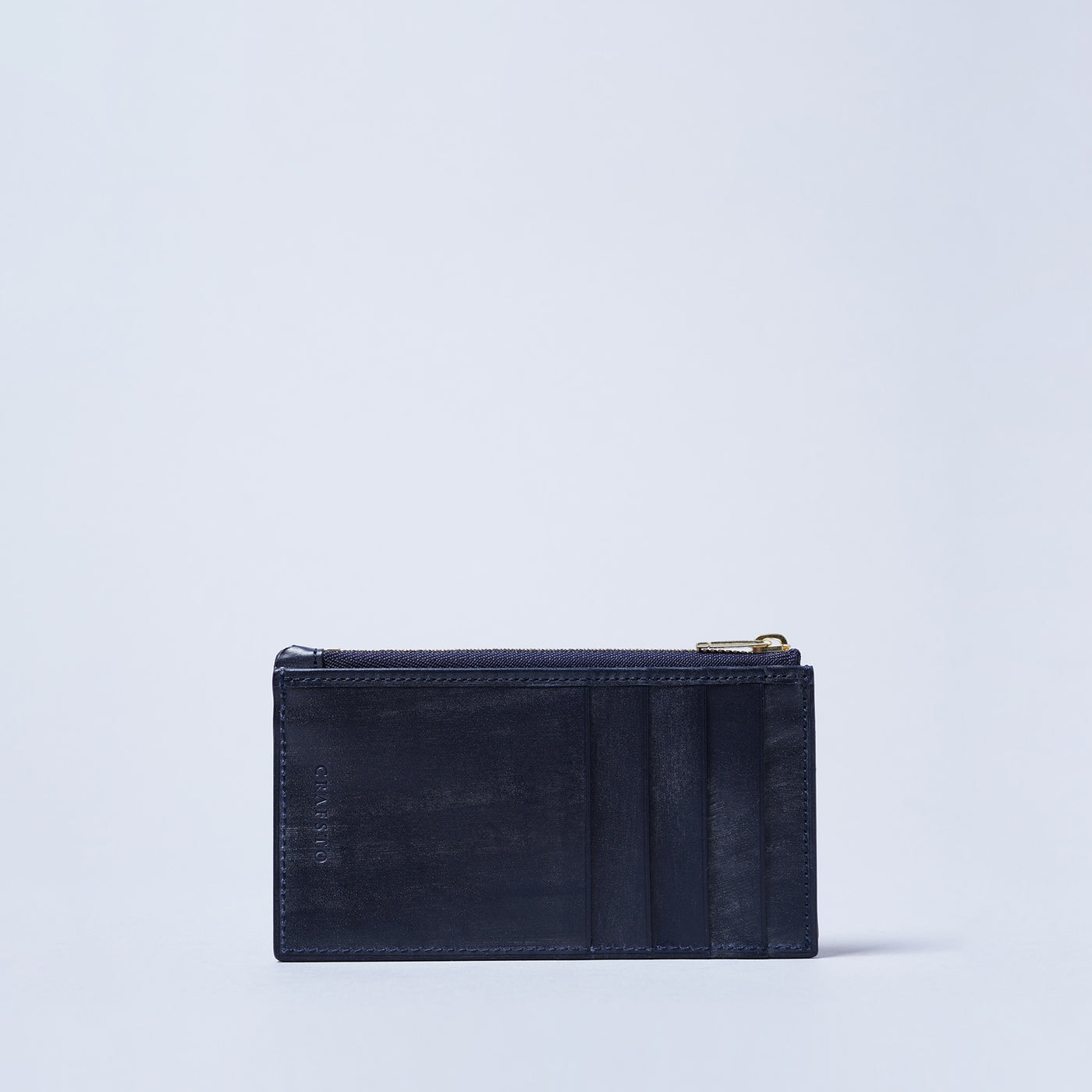 ＜クラフスト＞ブライドルレザー マルチポケットフラグメントケース【8Pockets】/Navy (ネイビー)