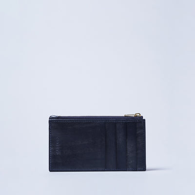 ＜クラフスト＞ブライドルレザー マルチポケットフラグメントケース【8Pockets】/Navy (ネイビー)