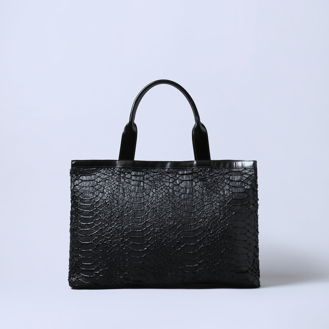 ＜コケット＞Large Tote Bag（Snake Wool)/ブラック