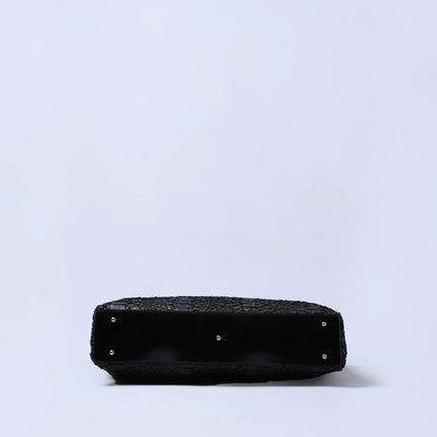 ＜コケット＞Large Tote Bag（Snake Wool)/ブラック