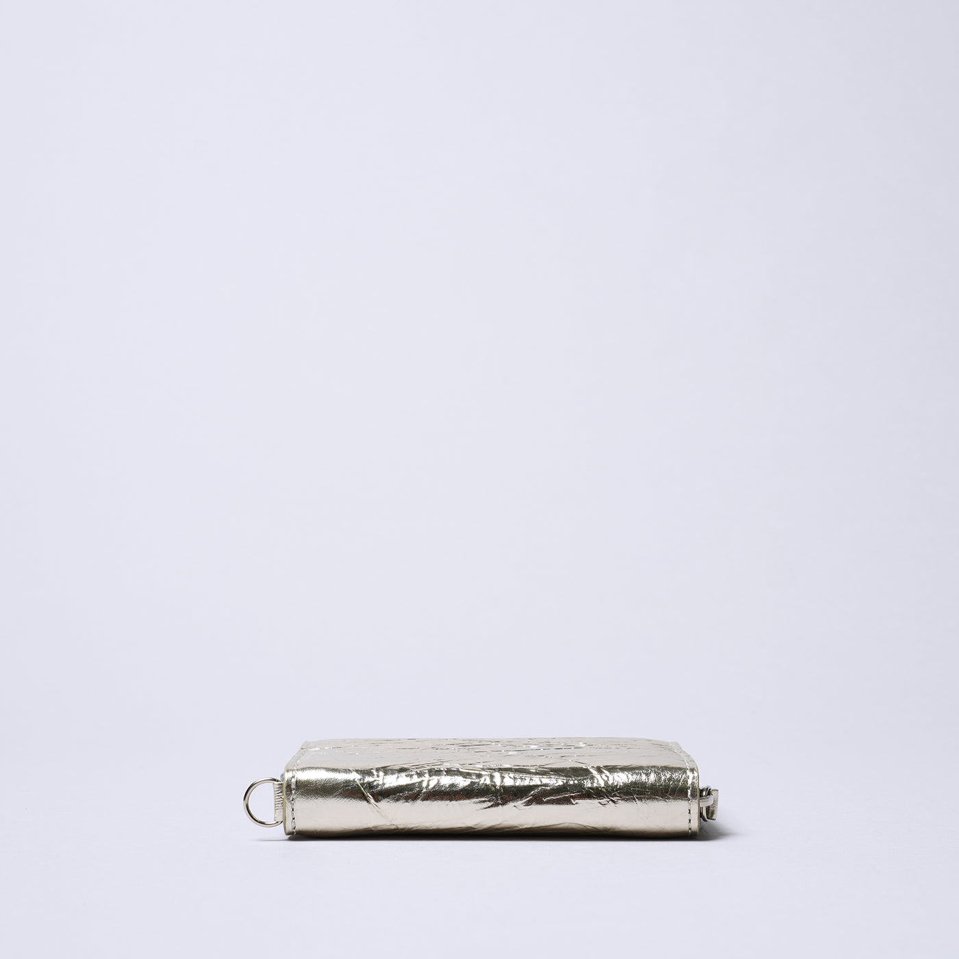 ＜コケット＞Round Mini Wallet（シャイニー）/ブルー×ゴールド