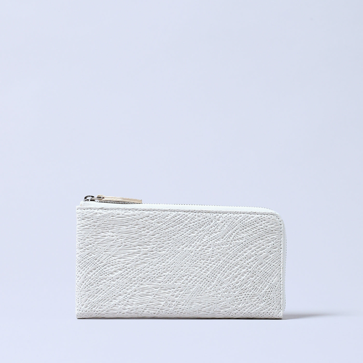 ＜コケット＞Lzip Wallet さざ波/ホワイト