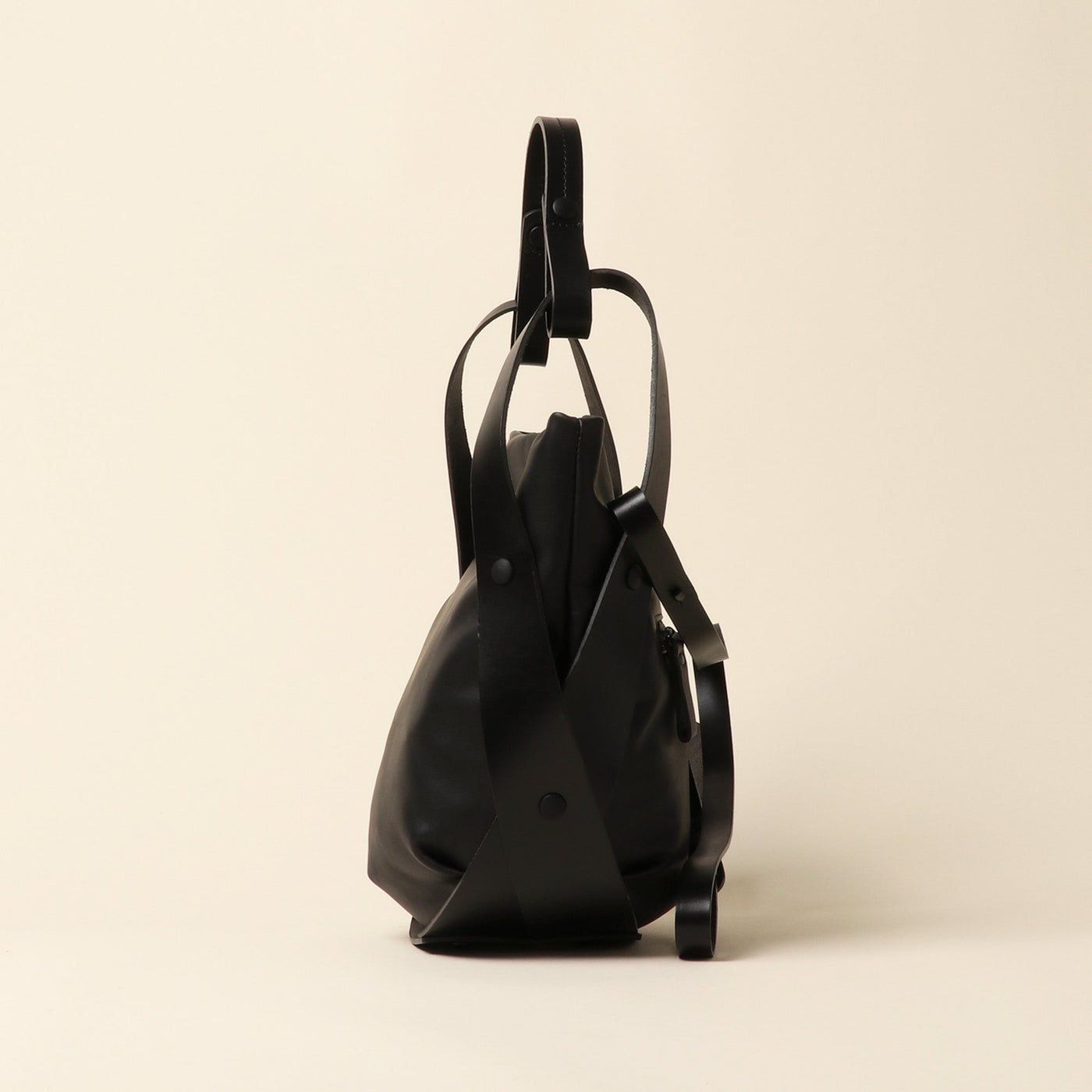 ＜estine＞Cradle系列 - 2WAY LEATHER BAG / 黑色