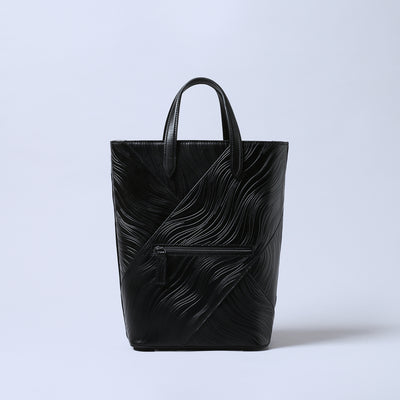 ＜エスティーヌ＞ノワリズムシリーズ レザー2WAYトートバッグ/ブラック