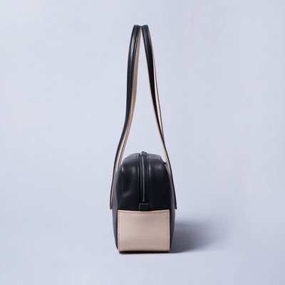 <ESTINE> Logical Series Leather East West Bag / Black