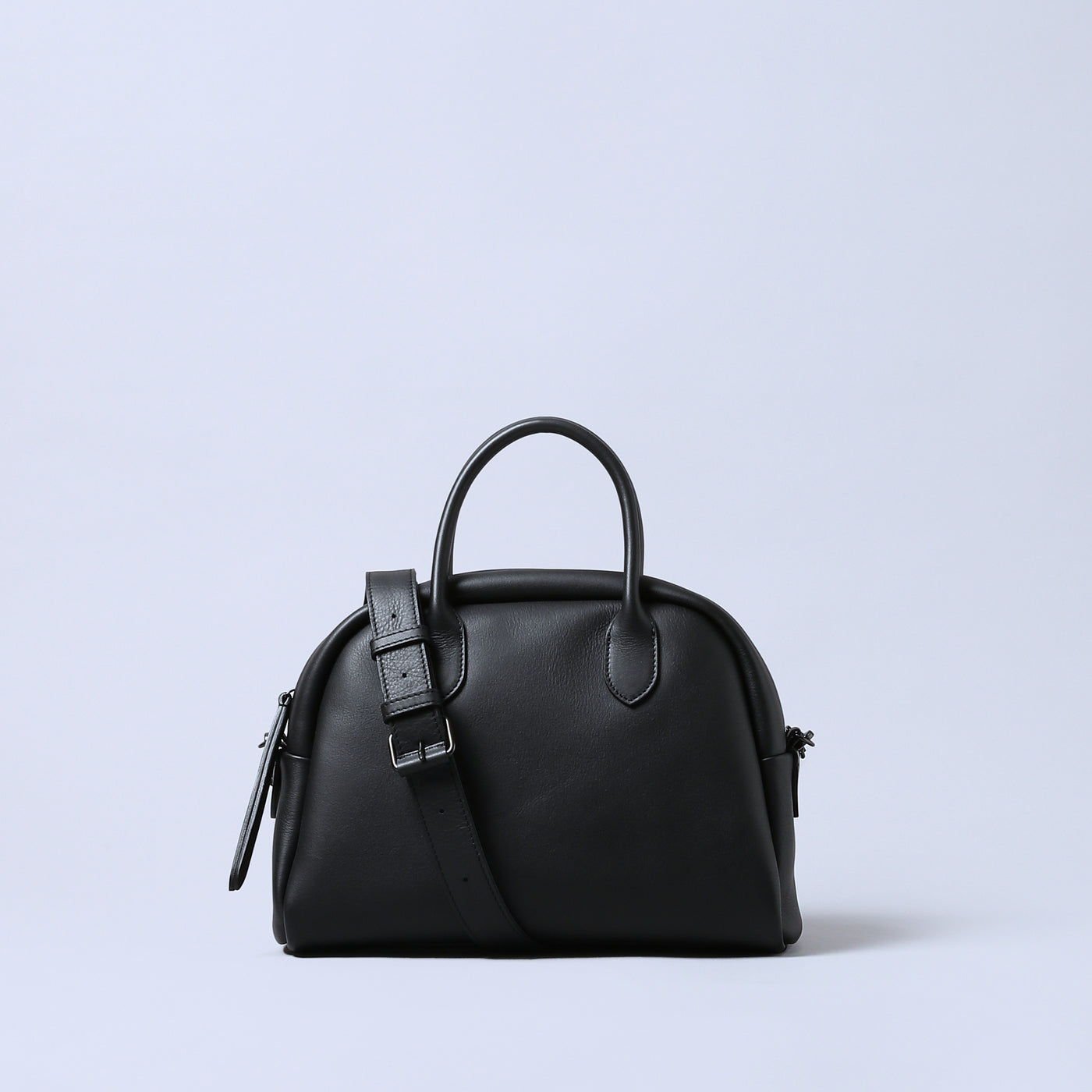 ＜エスティーヌ＞ミニュラシリーズ レザー2WAYハンドバッグ/ブラック