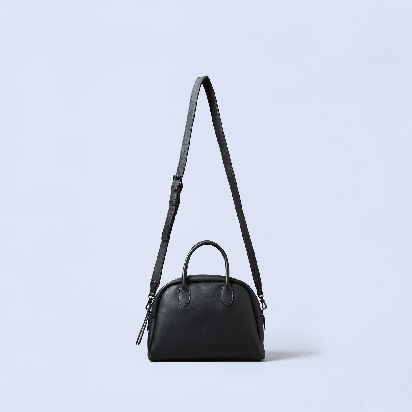 ＜エスティーヌ＞ミニュラシリーズ レザー2WAYハンドバッグ/ブラック