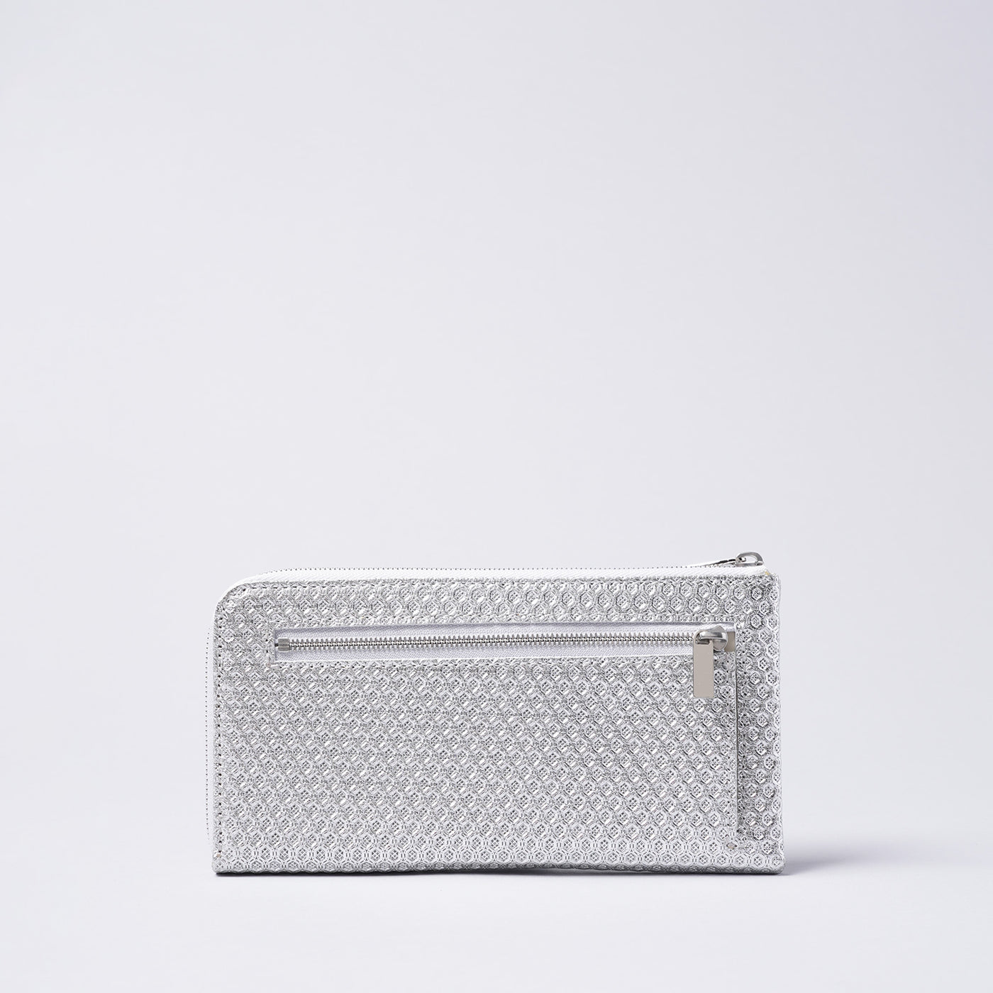 <Nomura Seisakusho> L Zipper Long Wallet (Spike Embossed) / Silver