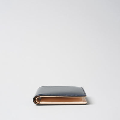 <Hawk Feathers>  Cordovan Bifold Wallet / Black