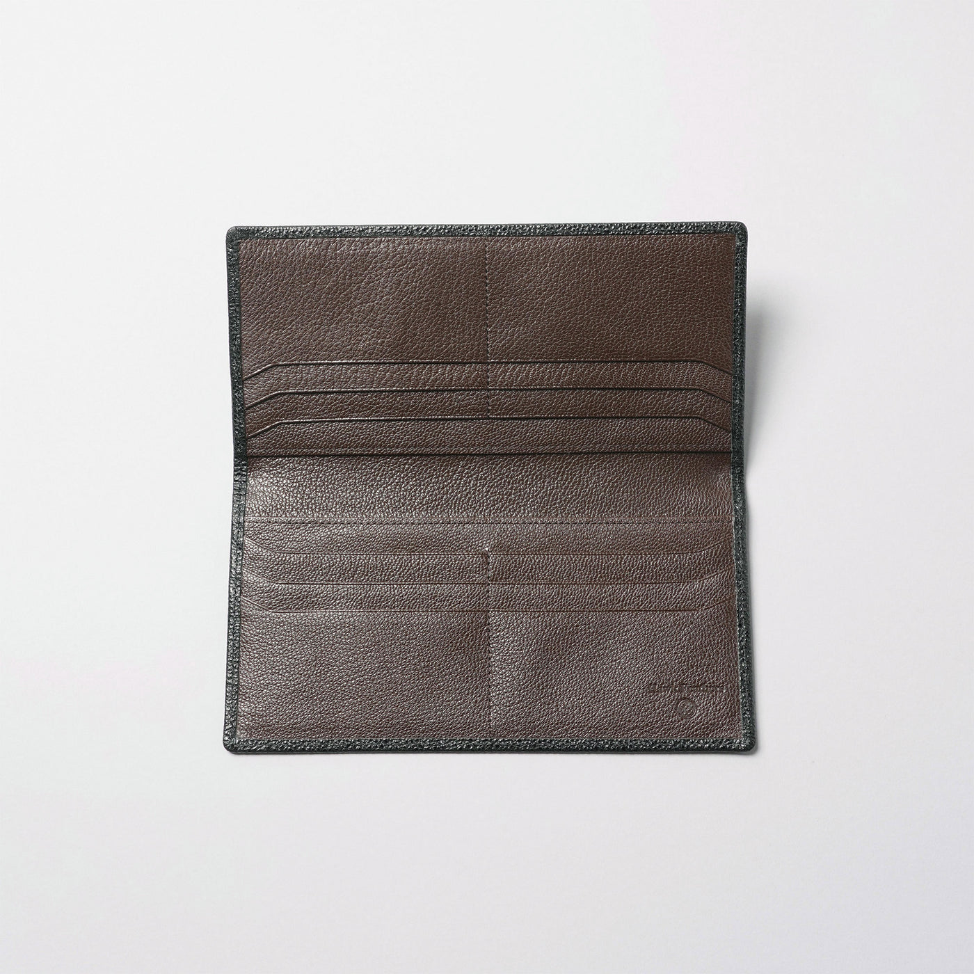 <Hawk Feathers>  Kuro-zan Leather Lacquered Billfold / Chocolate