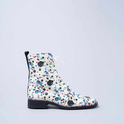 ＜クツネ＞LAST FLOWER BOOTS/リバティドット(マルチ)