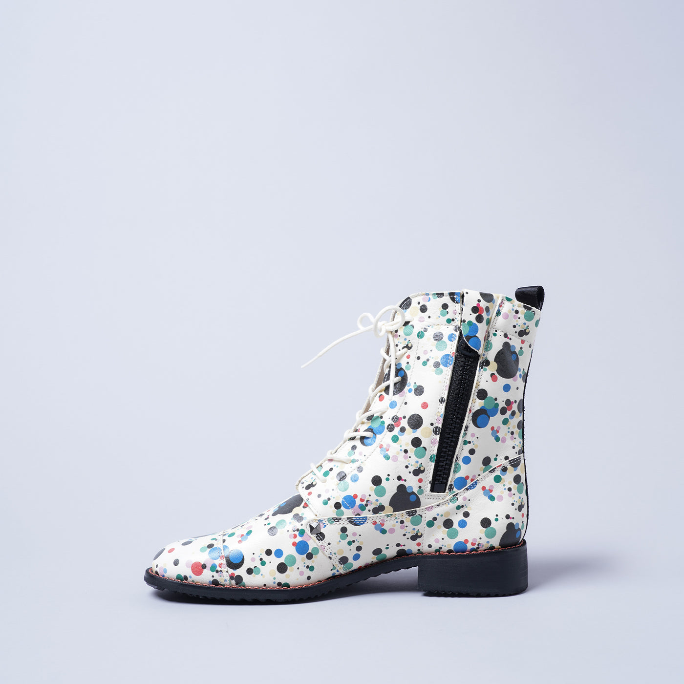 ＜クツネ＞LAST FLOWER BOOTS/リバティドット(マルチ)