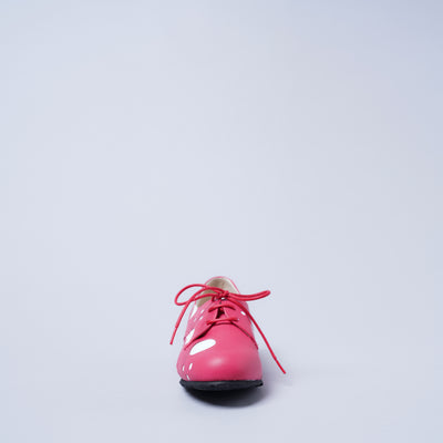 ＜クツネ＞LAST FLOWER PUMPS/ドット（ピンク×ホワイト）