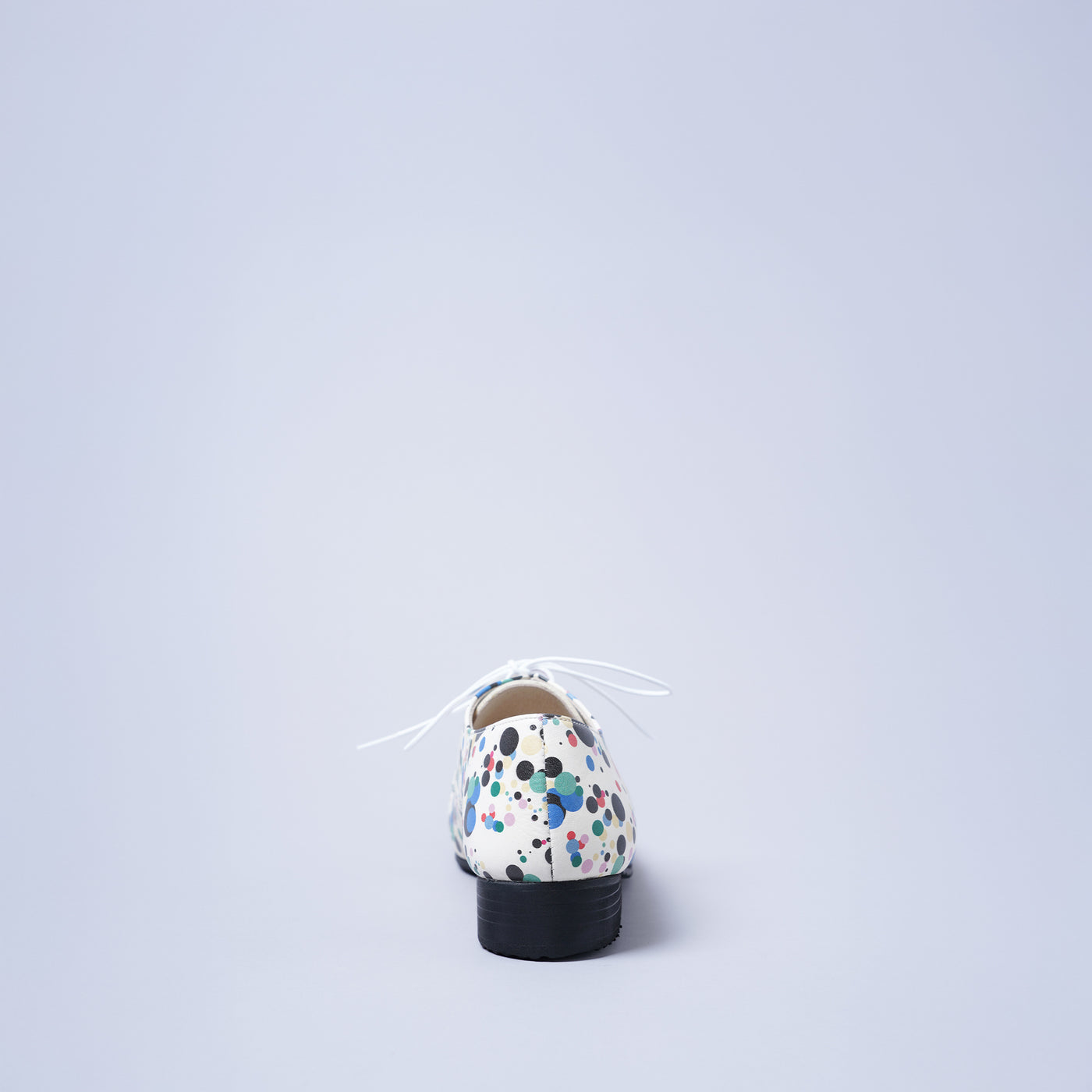 ＜クツネ＞BLUCHER STRAIGHT CHIP/リバティドット白系(マルチ)