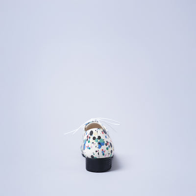 ＜クツネ＞BLUCHER STRAIGHT CHIP/リバティドット白系(マルチ)