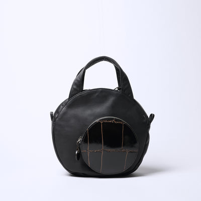 <REAL MIND BL> Apollon 2 Round Shoulder Bag S / Black