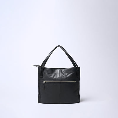 <REAL MIND BL> Fika Thin Gusset Tote Bag / Black