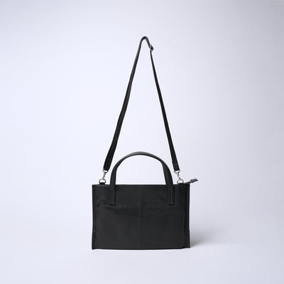 <REAL MIND BL> Fika Thin Gusset 2 Way Shoulder Bag / Black