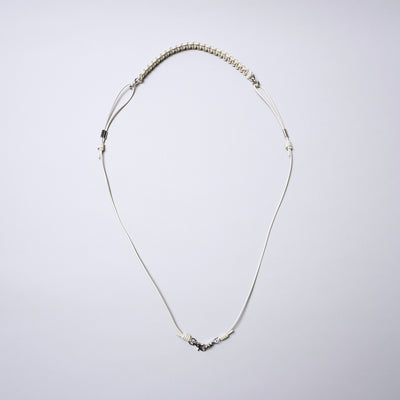 皮革編織多功能掛繩背帶/象牙白