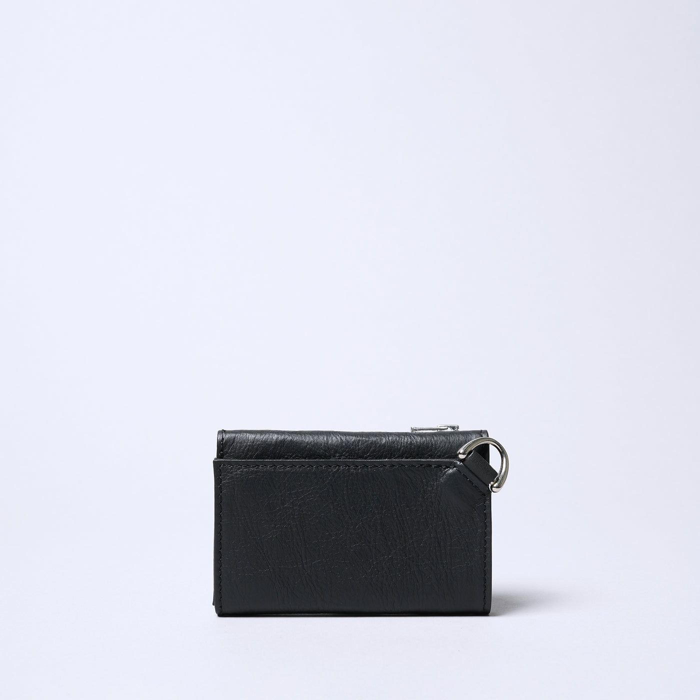 <SENTI FLATTER THE SENSES> Super Lightweight Dyneema Leather Slim Tri-Fold Wallet / Black