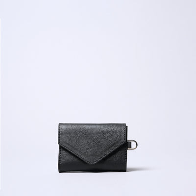 <SENTI FLATTER THE SENSES> Super Lightweight Dyneema Leather Tri-Fold Wallet x Keel Collab / Black